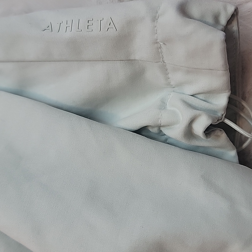 NWT Athleta Mint Green Everywhere Windbreaker Jacket w/ Hidden Hood. Small - Picture 12 of 12